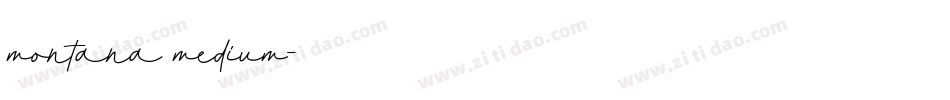 montana medium字体转换
